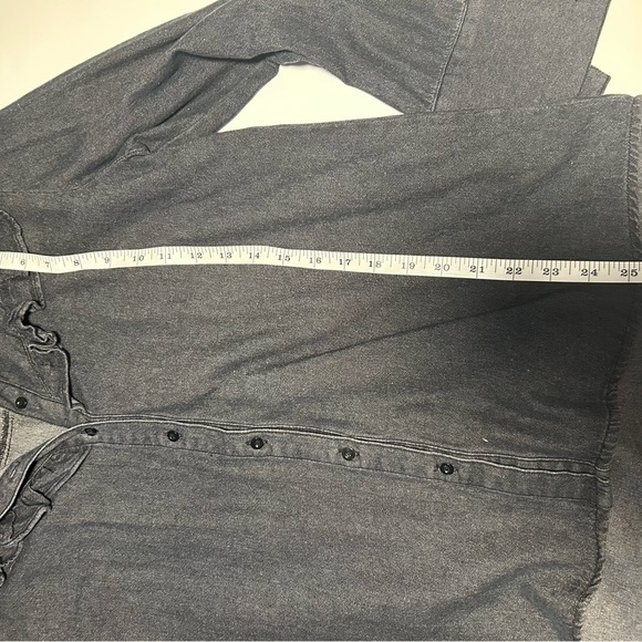 Fifth Label Black Denim Ruffle Button down - Picture 5 of 7